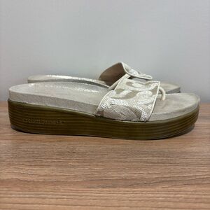 Donald J. Pliner Women's Fifi Slide Sandals natural white brocade